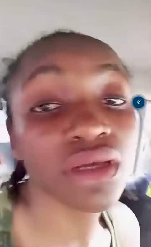 A woman suspected in an alleged child theft attempt is questioned by members of the Delta State Anti-Cult Volunteer Corps in Uvwie Local Government Area, Delta State.